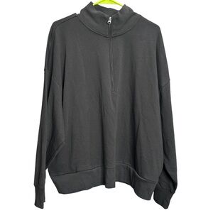 GAP Sweater XXL Quarter Zip Soft Black